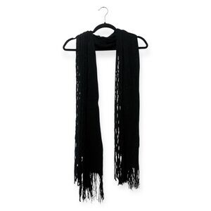 Black Fringe Scarf